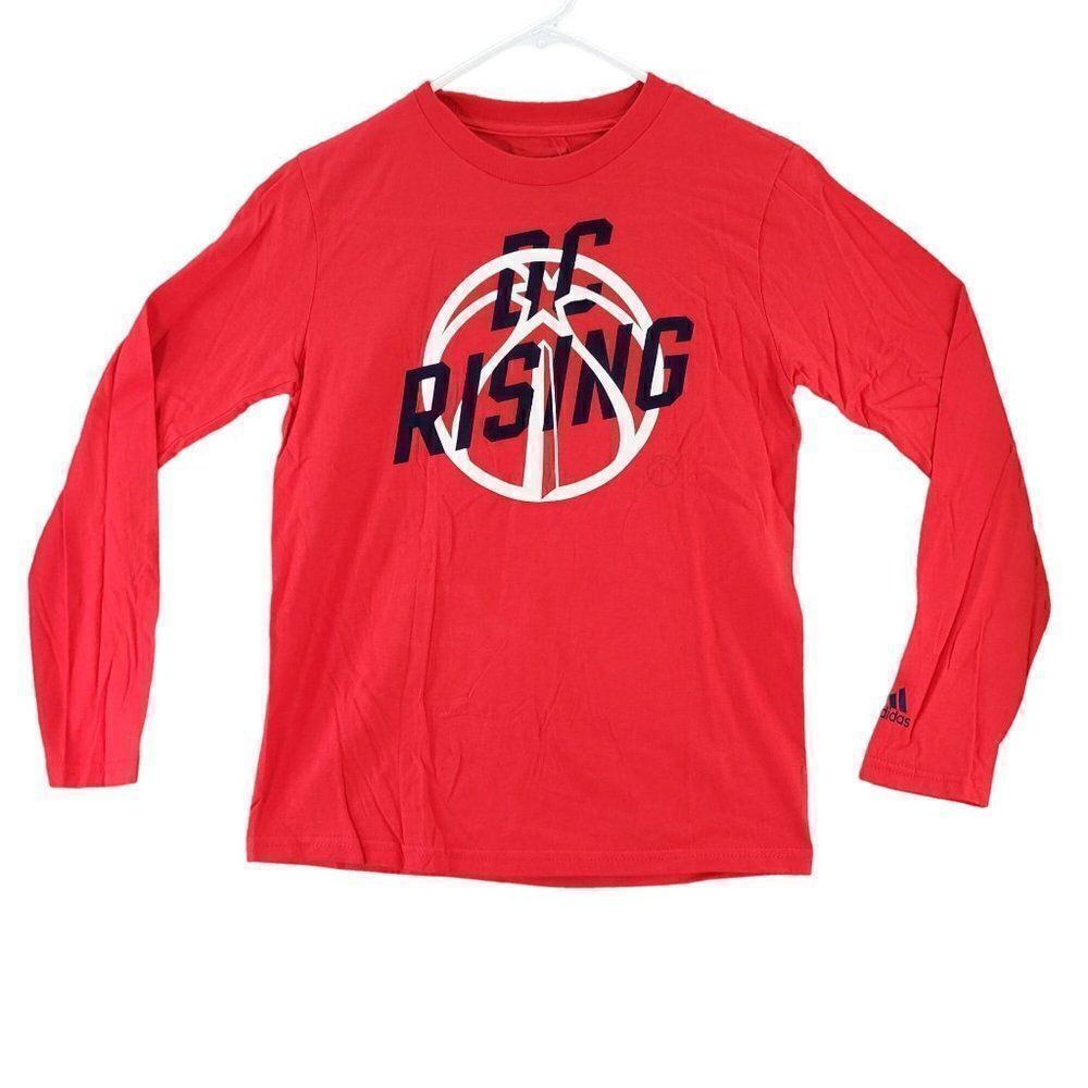 Adidas NBA Washington Wizards DC Rising Boy's Long Sleeve T-shirt Sz M